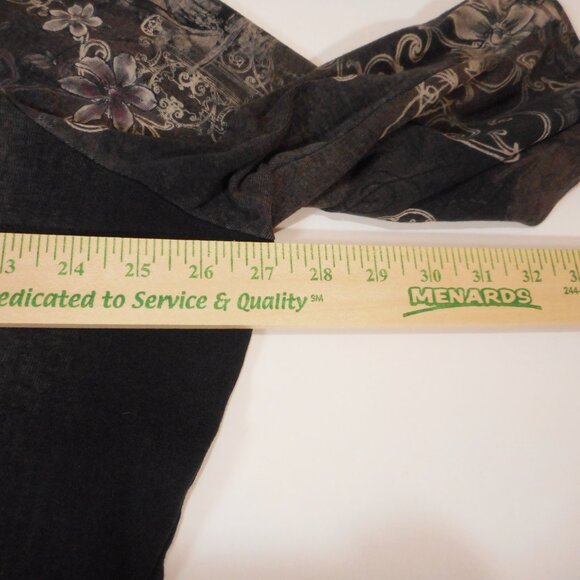 Y2K Vintage Women's Plus Size 3X Top 3/4 Sleeve Brown Cocoa Rhinestone Dressbarn - Picture 5 of 9